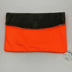 Gorjana Women’s Colorblock Foldover Clutch Purse Charcoal Orange Magnet Closure