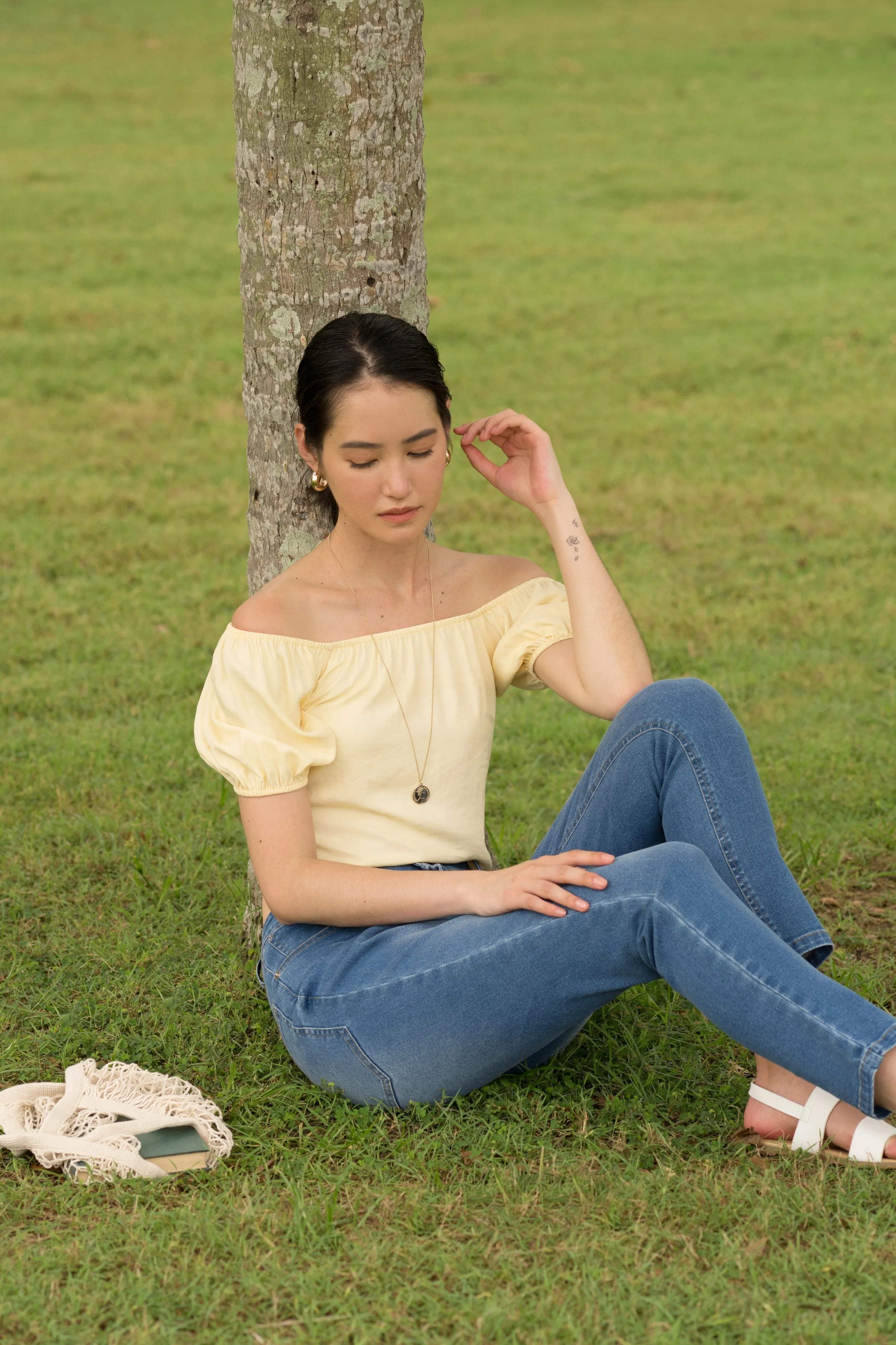 Lidya Puff Sleeve Top in Yellow