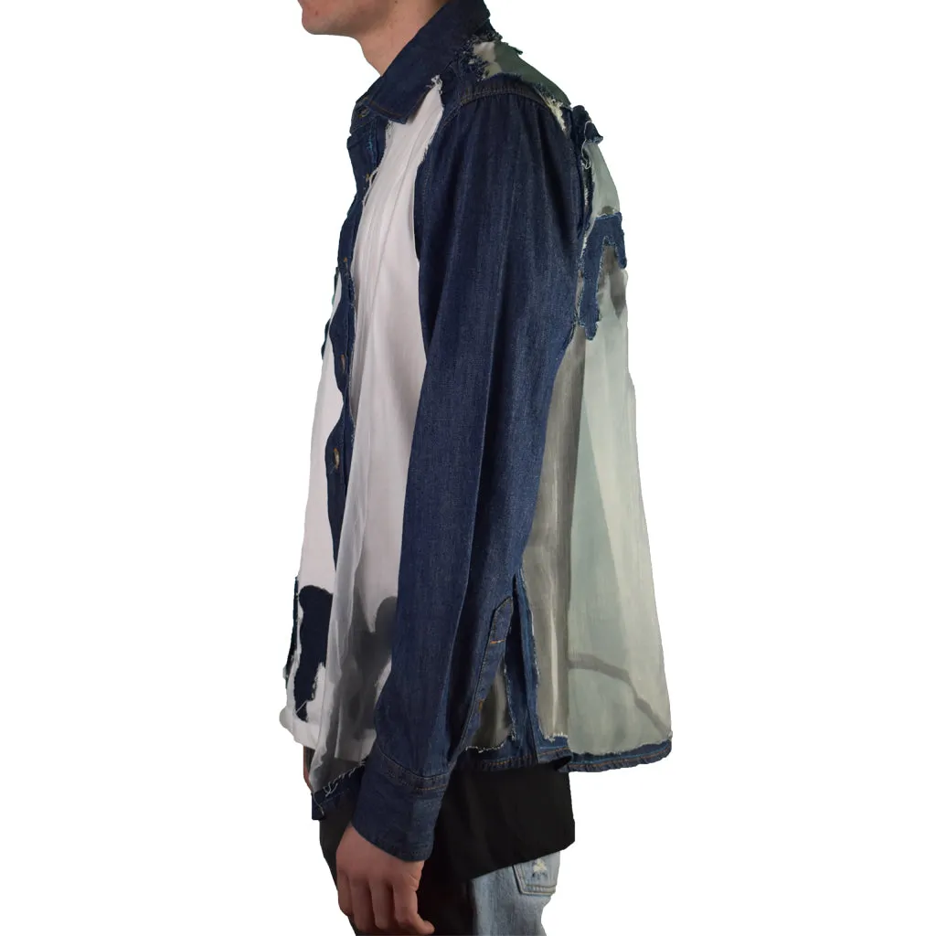 Long Sleeve Trippy Denim Shirt