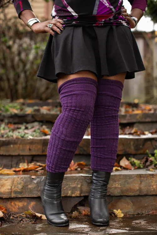Longer M45 Ribbed Thigh High with Roll Top