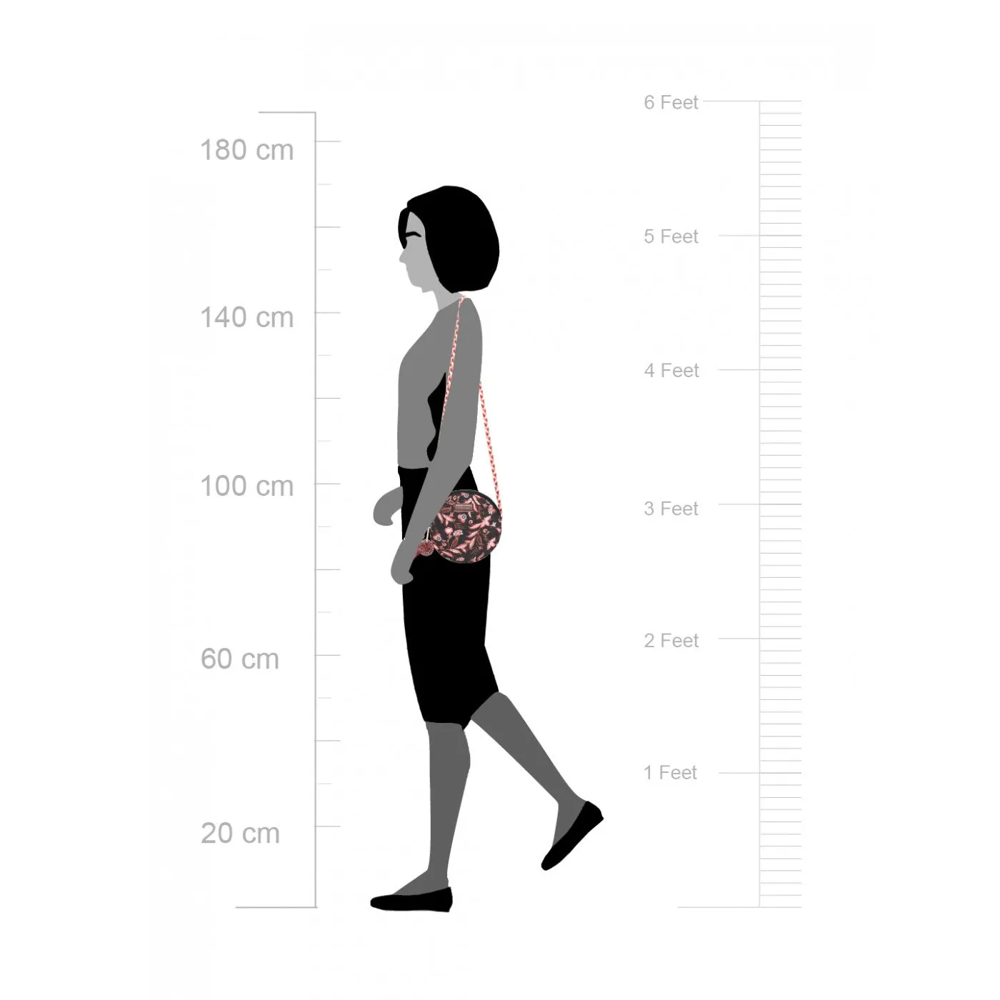 Multi Color Cotton Sheeting Womens Sling Bag Medium Size