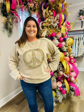 Mushroom peace knit