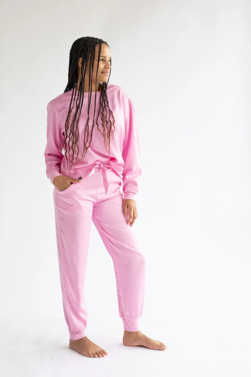 Must be Satin Pajamas - Light Pink - Final Sale