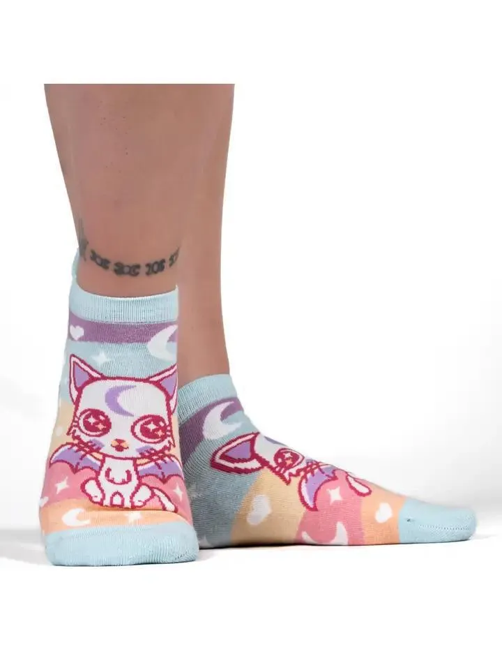 Mystic Kitty Ankle Socks