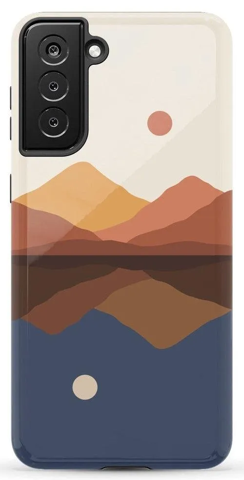 Opposites Attract | Day & Night Colorblock Mountains Samsung Case