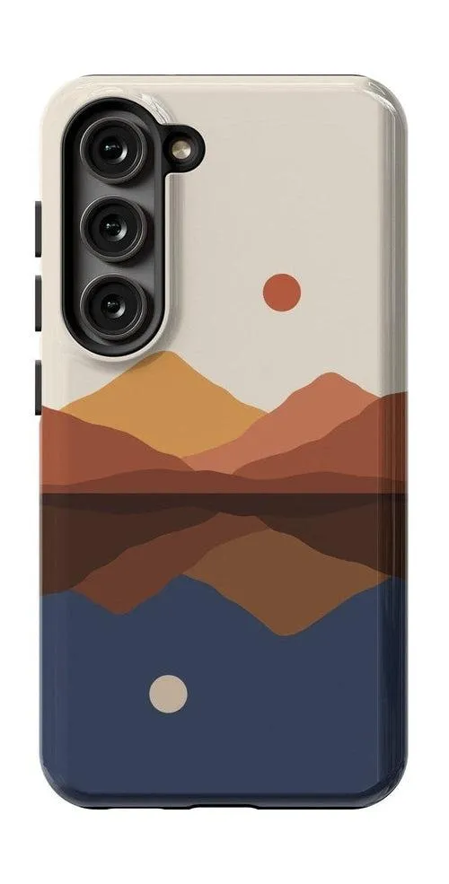 Opposites Attract | Day & Night Colorblock Mountains Samsung Case