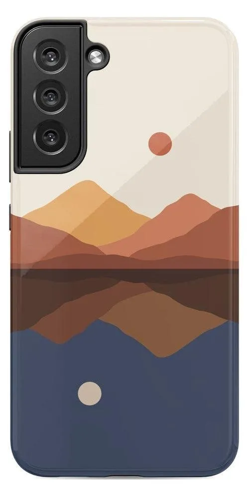 Opposites Attract | Day & Night Colorblock Mountains Samsung Case