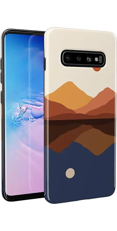 Opposites Attract | Day & Night Colorblock Mountains Samsung Case