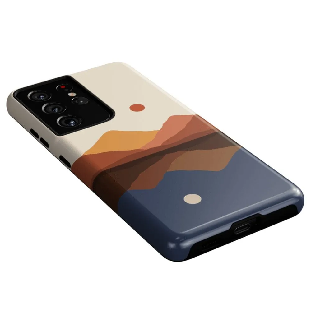 Opposites Attract | Day & Night Colorblock Mountains Samsung Case