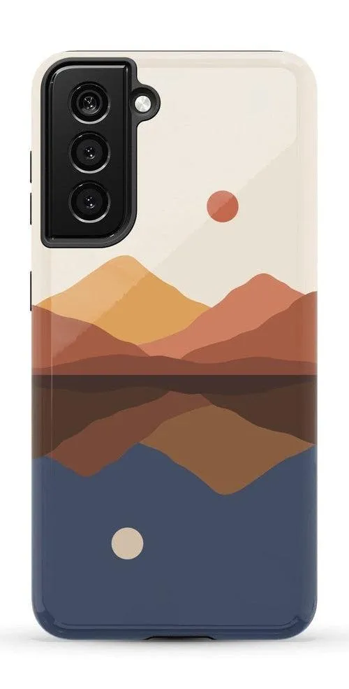 Opposites Attract | Day & Night Colorblock Mountains Samsung Case