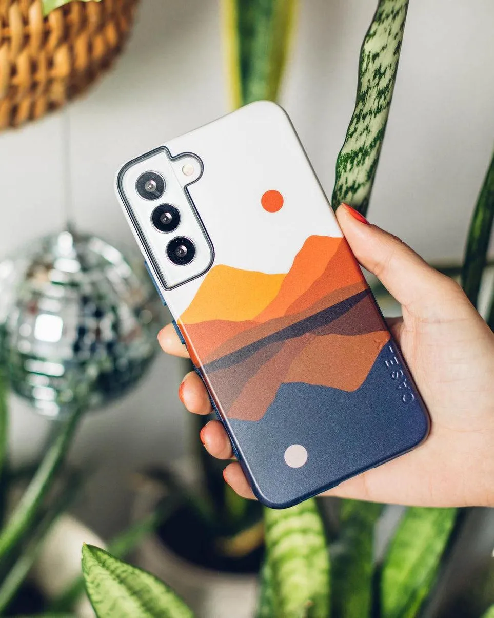 Opposites Attract | Day & Night Colorblock Mountains Samsung Case
