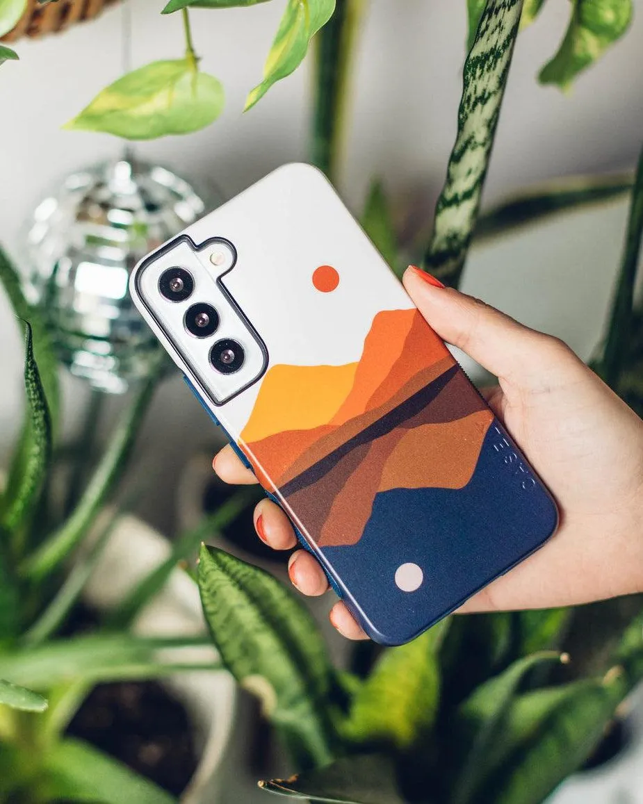 Opposites Attract | Day & Night Colorblock Mountains Samsung Case