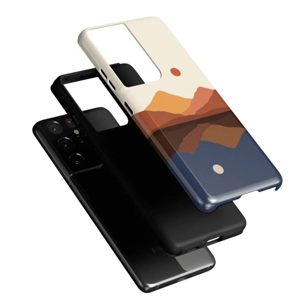Opposites Attract | Day & Night Colorblock Mountains Samsung Case