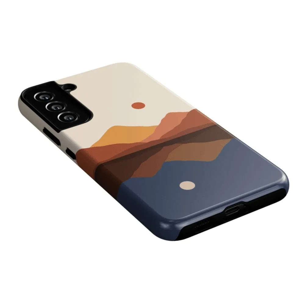 Opposites Attract | Day & Night Colorblock Mountains Samsung Case