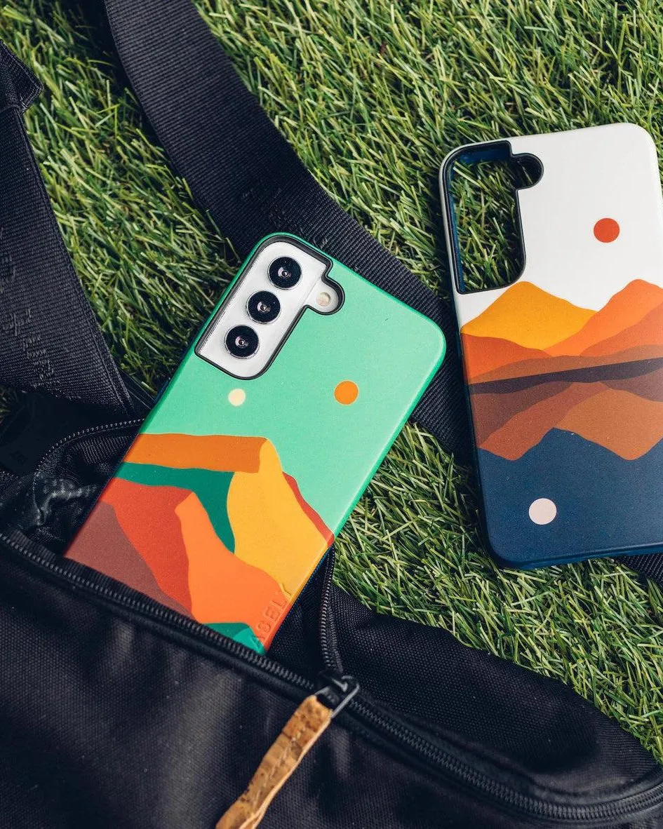 Opposites Attract | Day & Night Colorblock Mountains Samsung Case