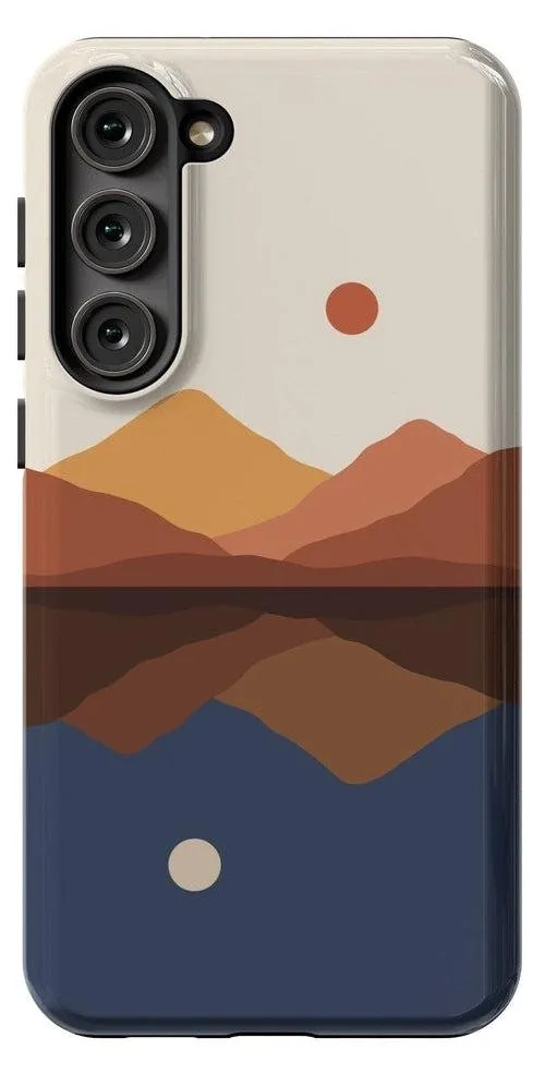 Opposites Attract | Day & Night Colorblock Mountains Samsung Case