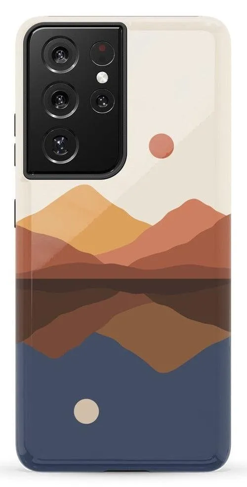 Opposites Attract | Day & Night Colorblock Mountains Samsung Case