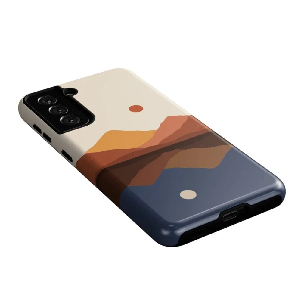 Opposites Attract | Day & Night Colorblock Mountains Samsung Case