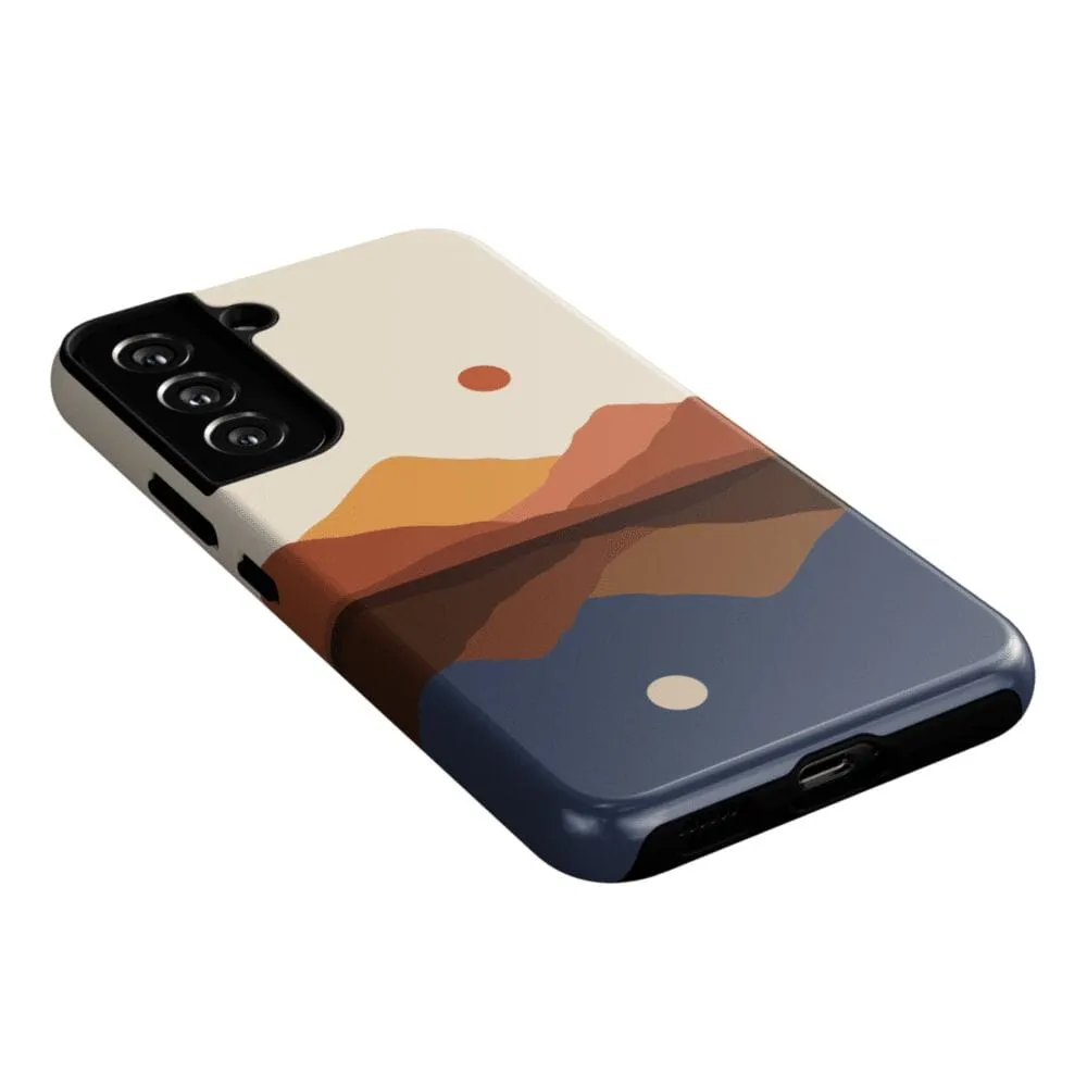 Opposites Attract | Day & Night Colorblock Mountains Samsung Case
