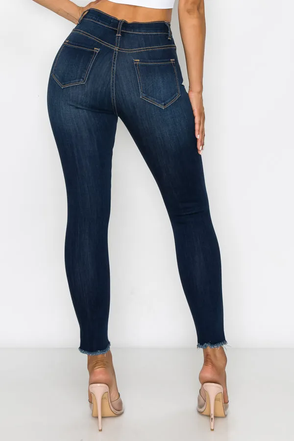 Paisley - Classic High Rise Fray Hem Skinny