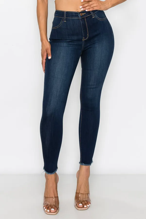 Paisley - Classic High Rise Fray Hem Skinny