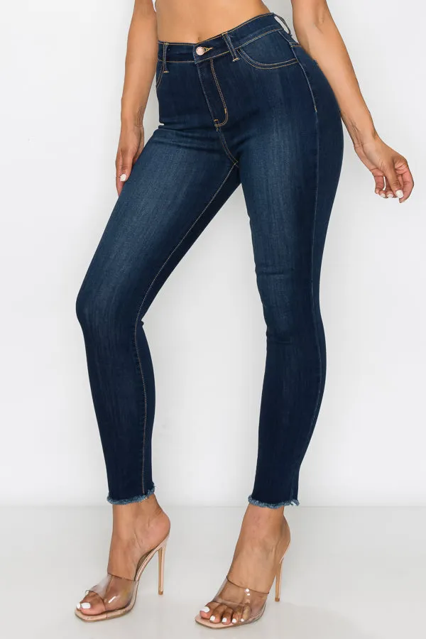 Paisley - Classic High Rise Fray Hem Skinny