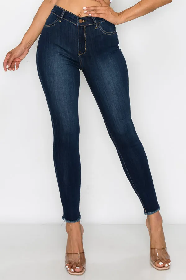 Paisley - Classic High Rise Fray Hem Skinny