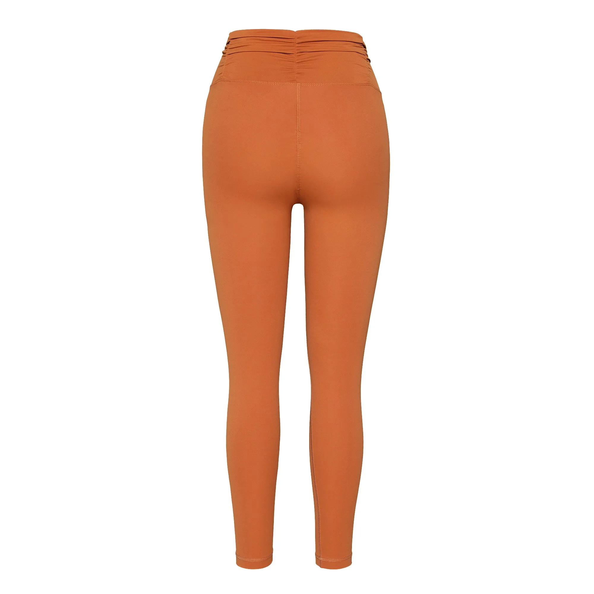 Pecan Ruched Waist Leggings