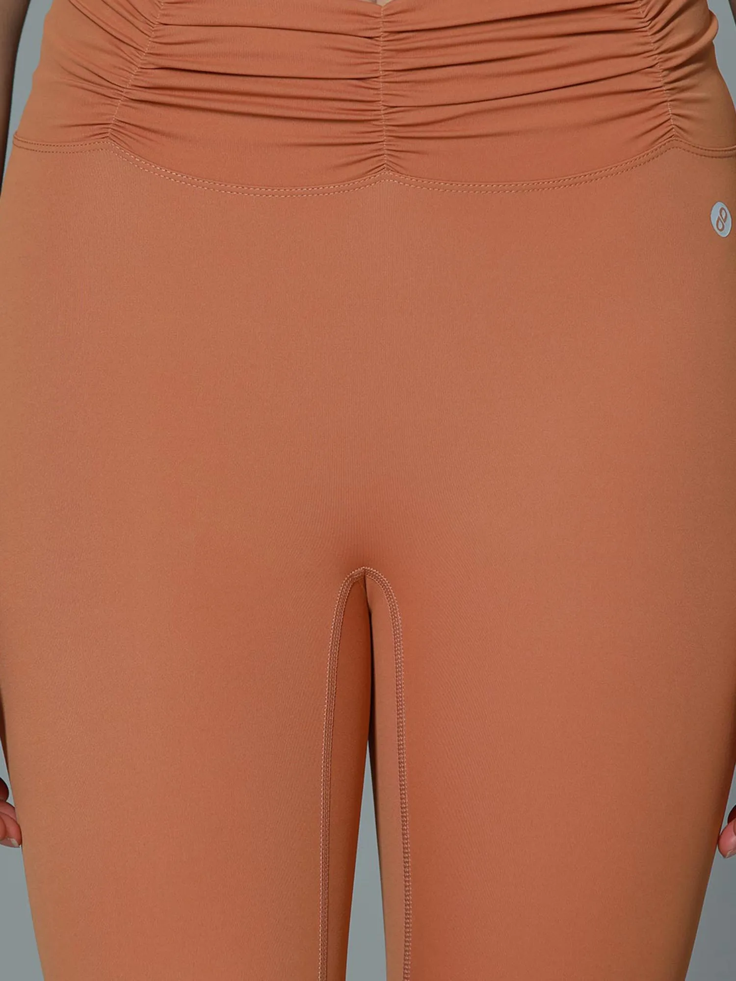 Pecan Ruched Waist Leggings