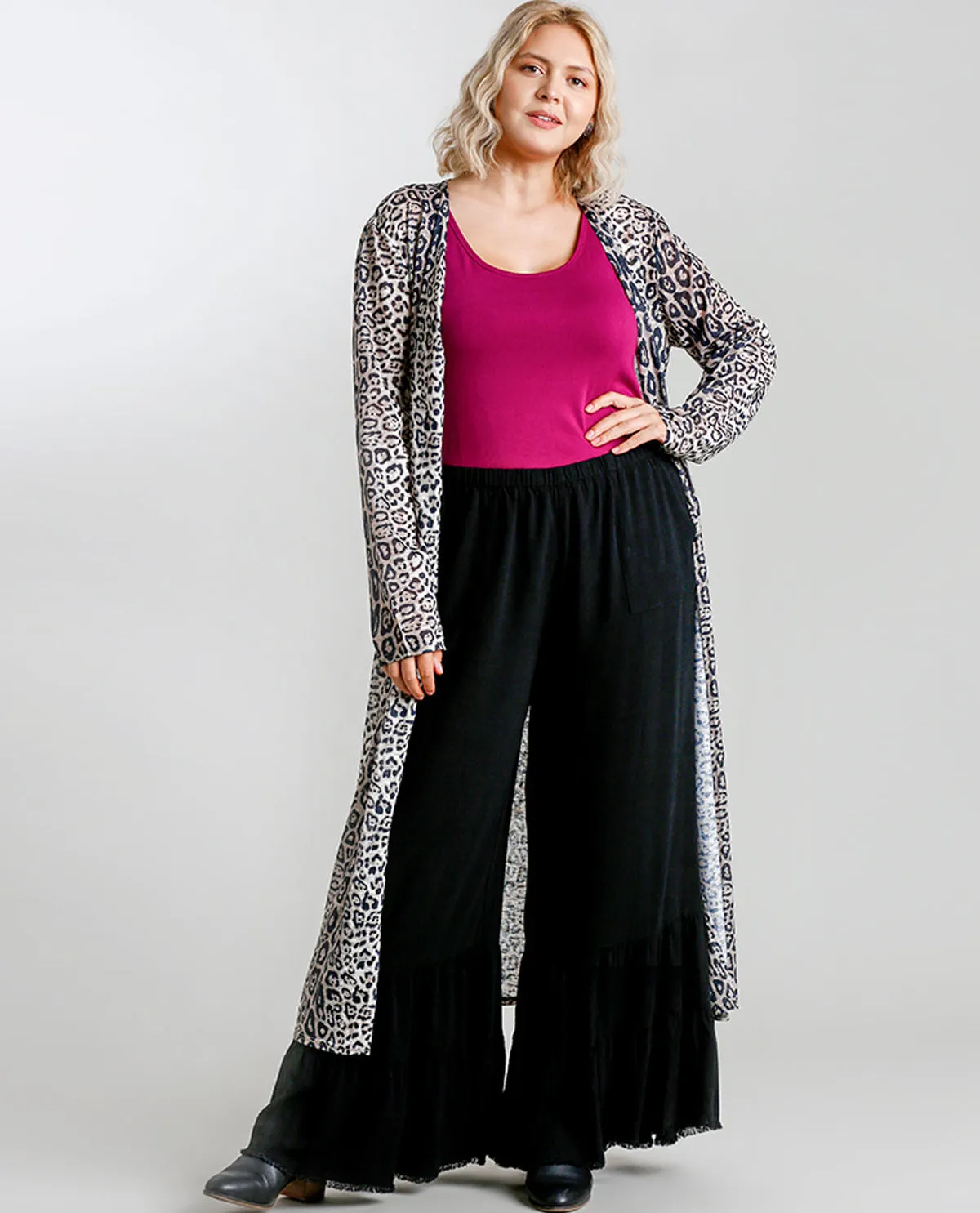 PLUS Wide Ruffle Leg Pant