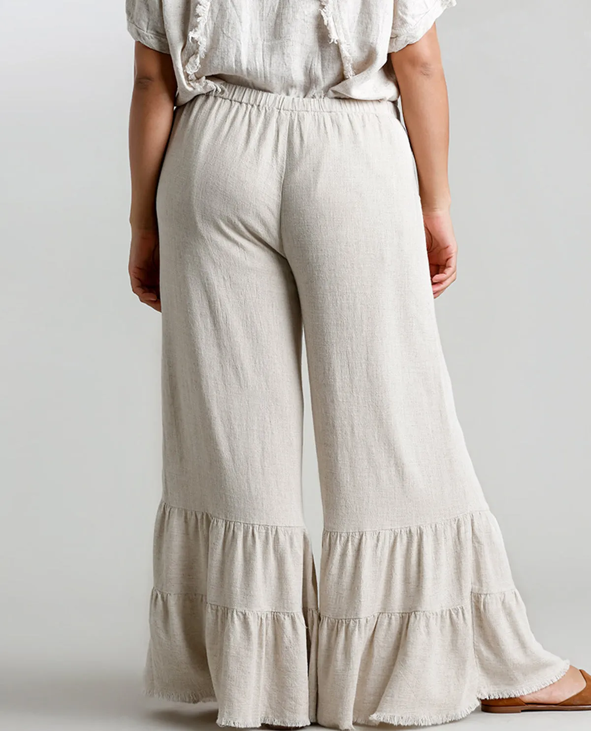 PLUS Wide Ruffle Leg Pant