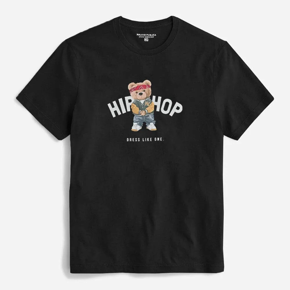 Polo Republica Men's Hip Hop Printed Short Sleeve Tee Shirt