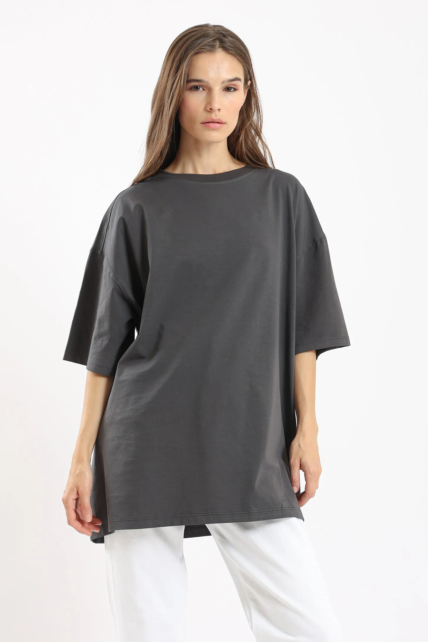 PURE COMFORT OVERSIZED TEE - GREY