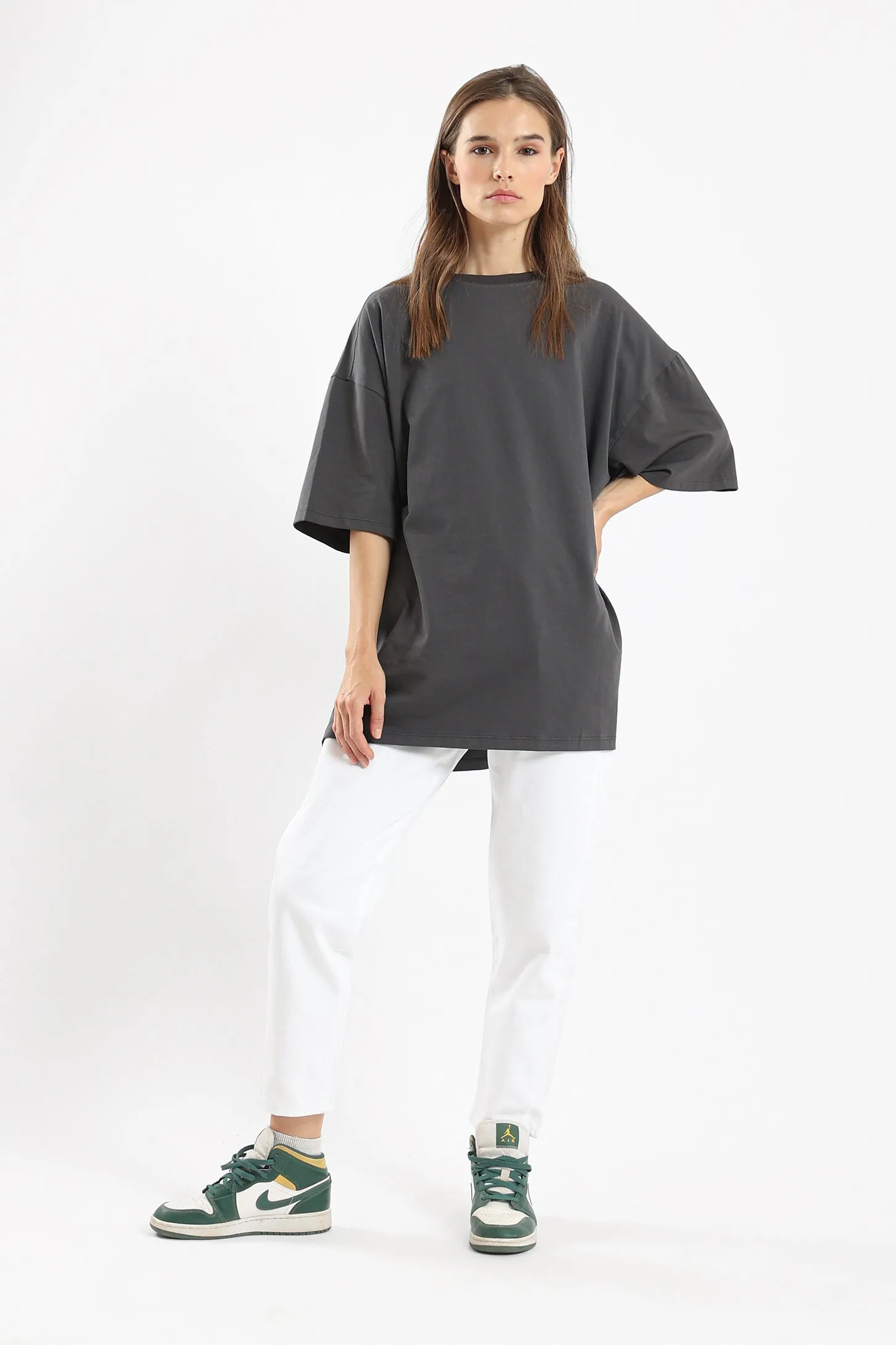 PURE COMFORT OVERSIZED TEE - GREY
