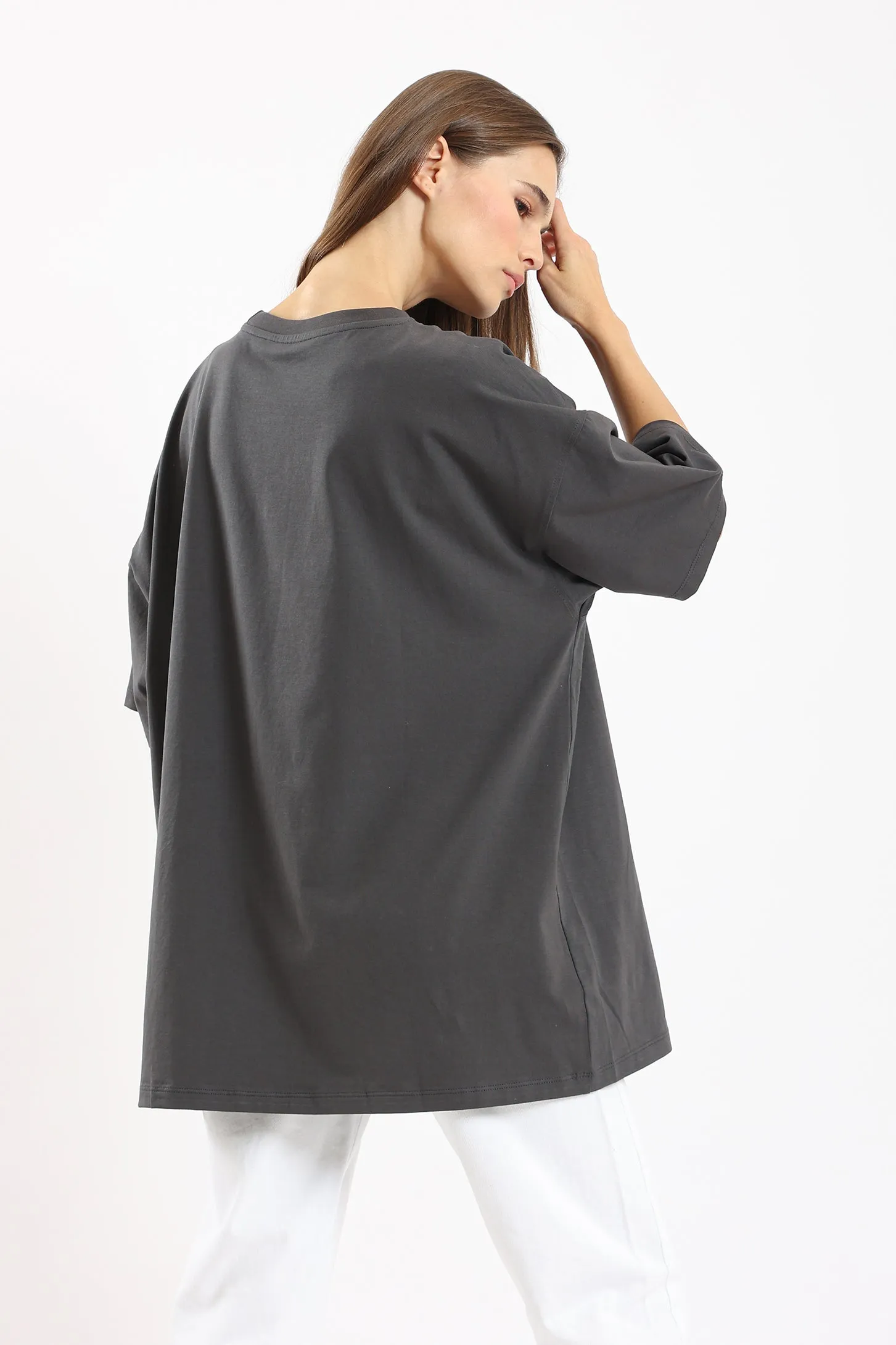 PURE COMFORT OVERSIZED TEE - GREY