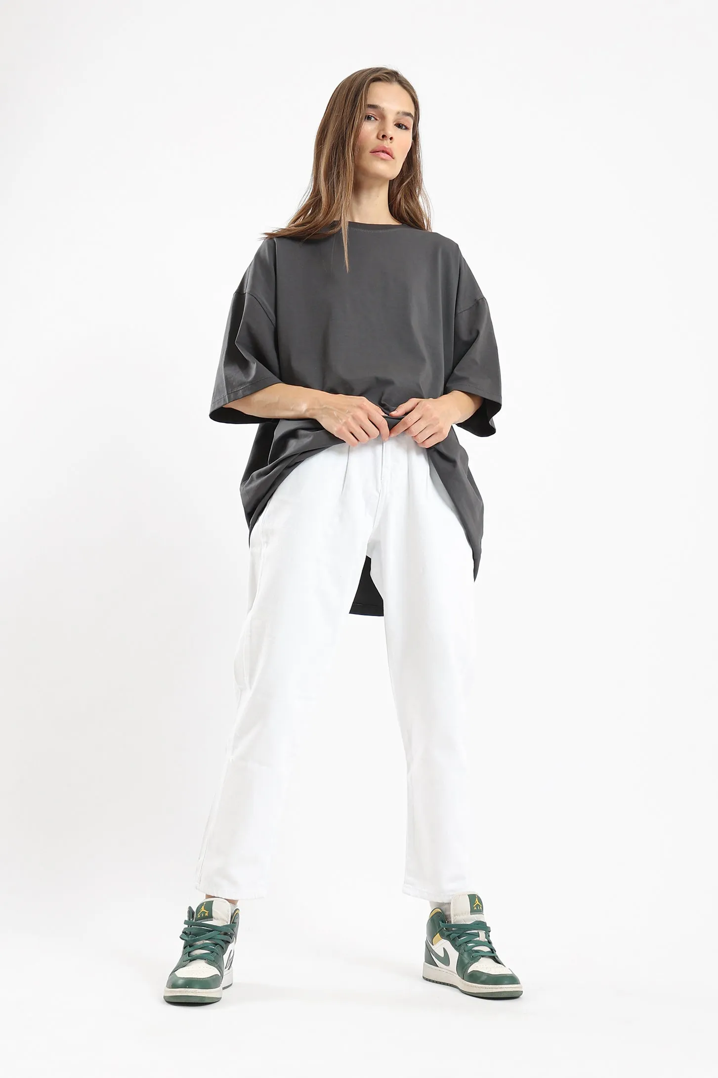 PURE COMFORT OVERSIZED TEE - GREY