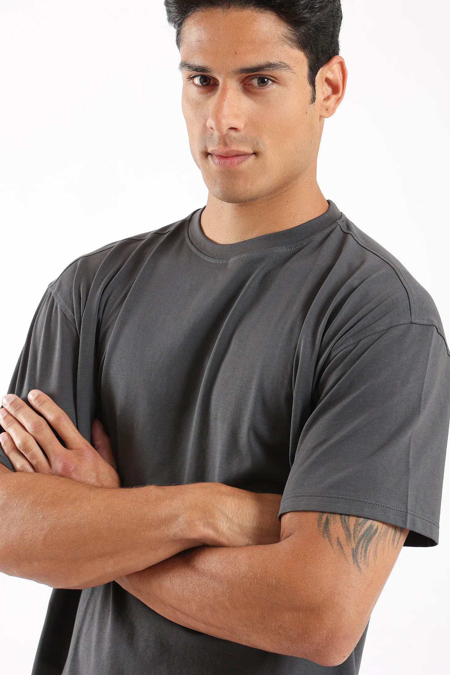 PURE COMFORT OVERSIZED TEE - GREY