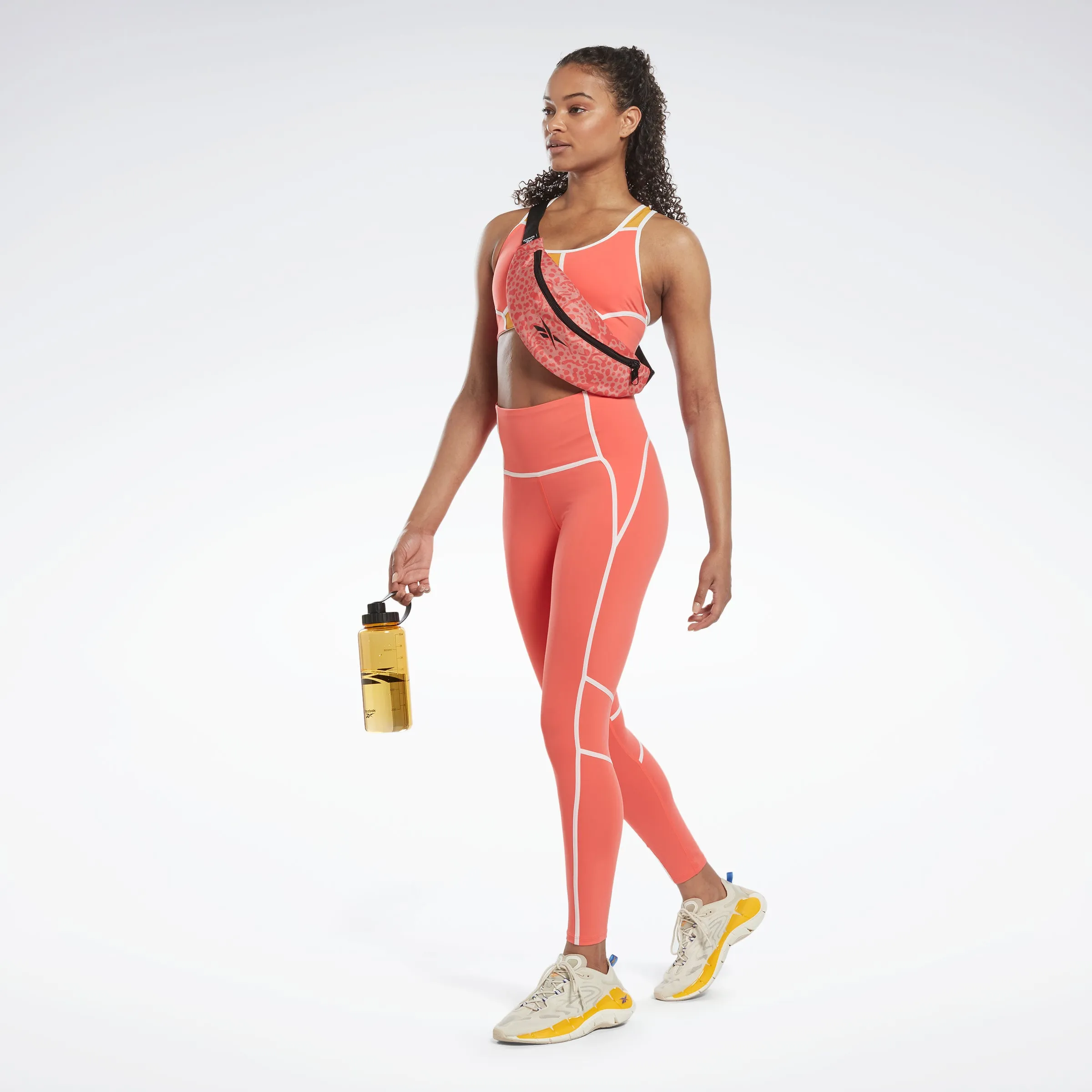 Reebok Apparel Women Lux High-Waisted Colorblock Leggings Smorfl