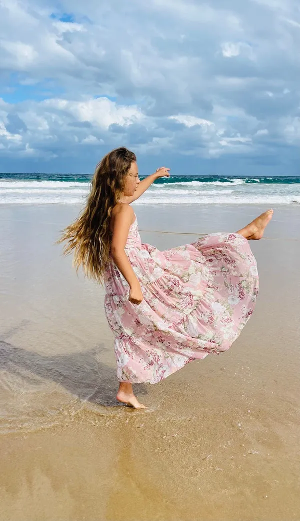 Savannah Girls Dusty Pink Maxi Dress