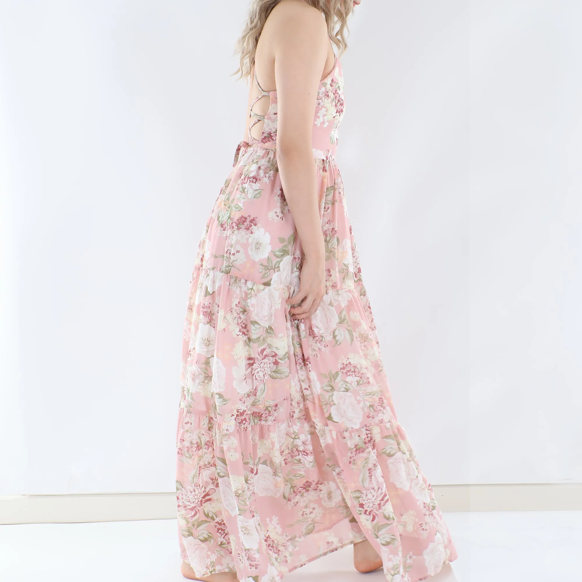 Savannah Girls Dusty Pink Maxi Dress