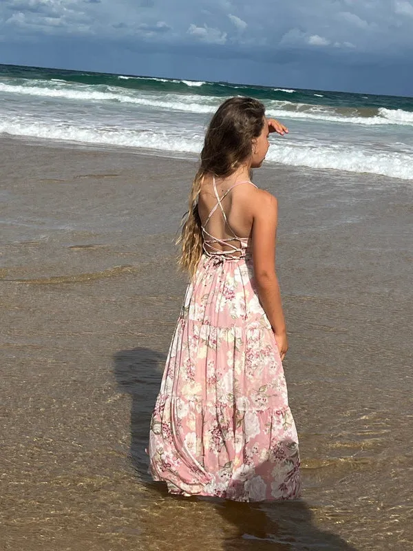 Savannah Girls Dusty Pink Maxi Dress