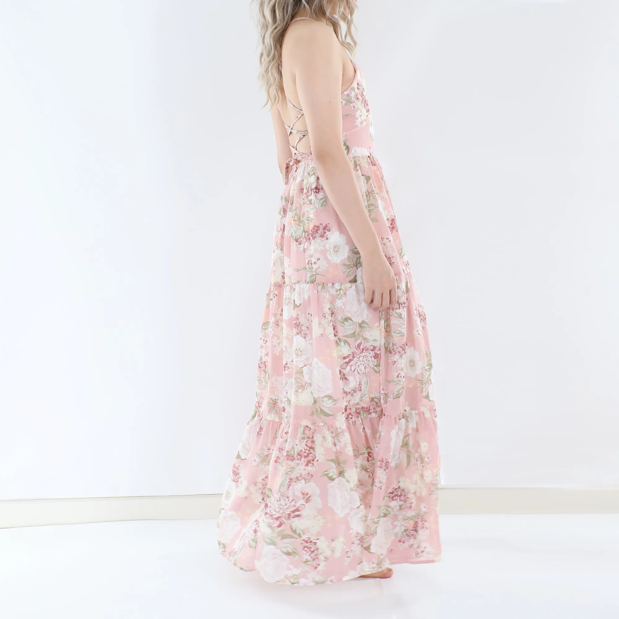 Savannah Girls Dusty Pink Maxi Dress