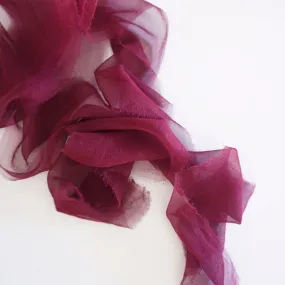 Silk Gossamer Ribbon in Berry