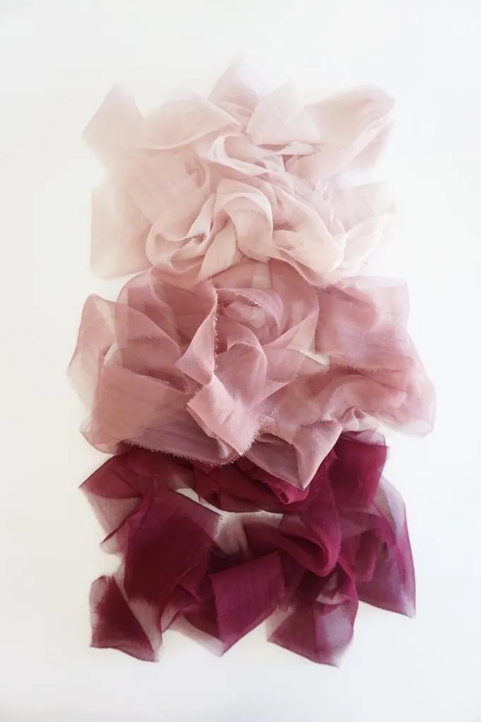 Silk Gossamer Ribbon in Berry