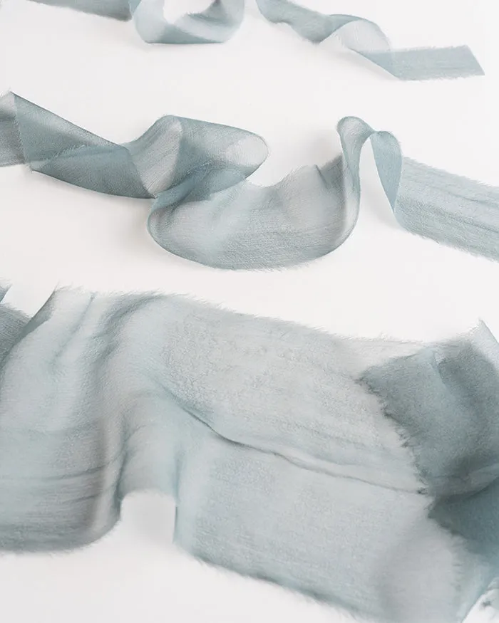 Silk Gossamer Ribbon in Lake