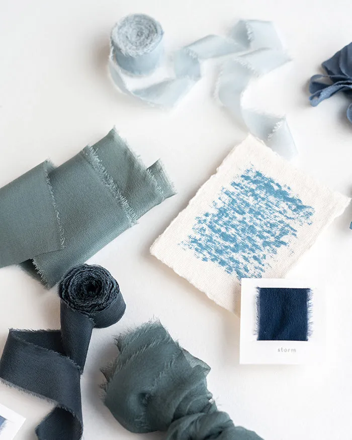 Silk Gossamer Ribbon in Lake