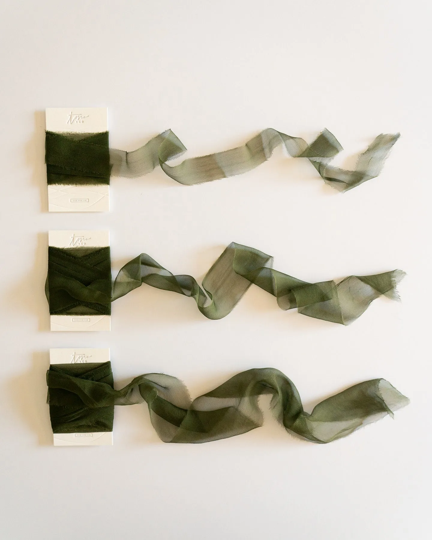 Silk Gossamer Ribbon in Olive