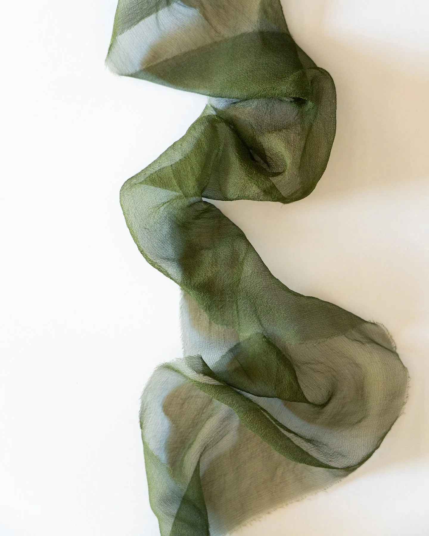 Silk Gossamer Ribbon in Olive
