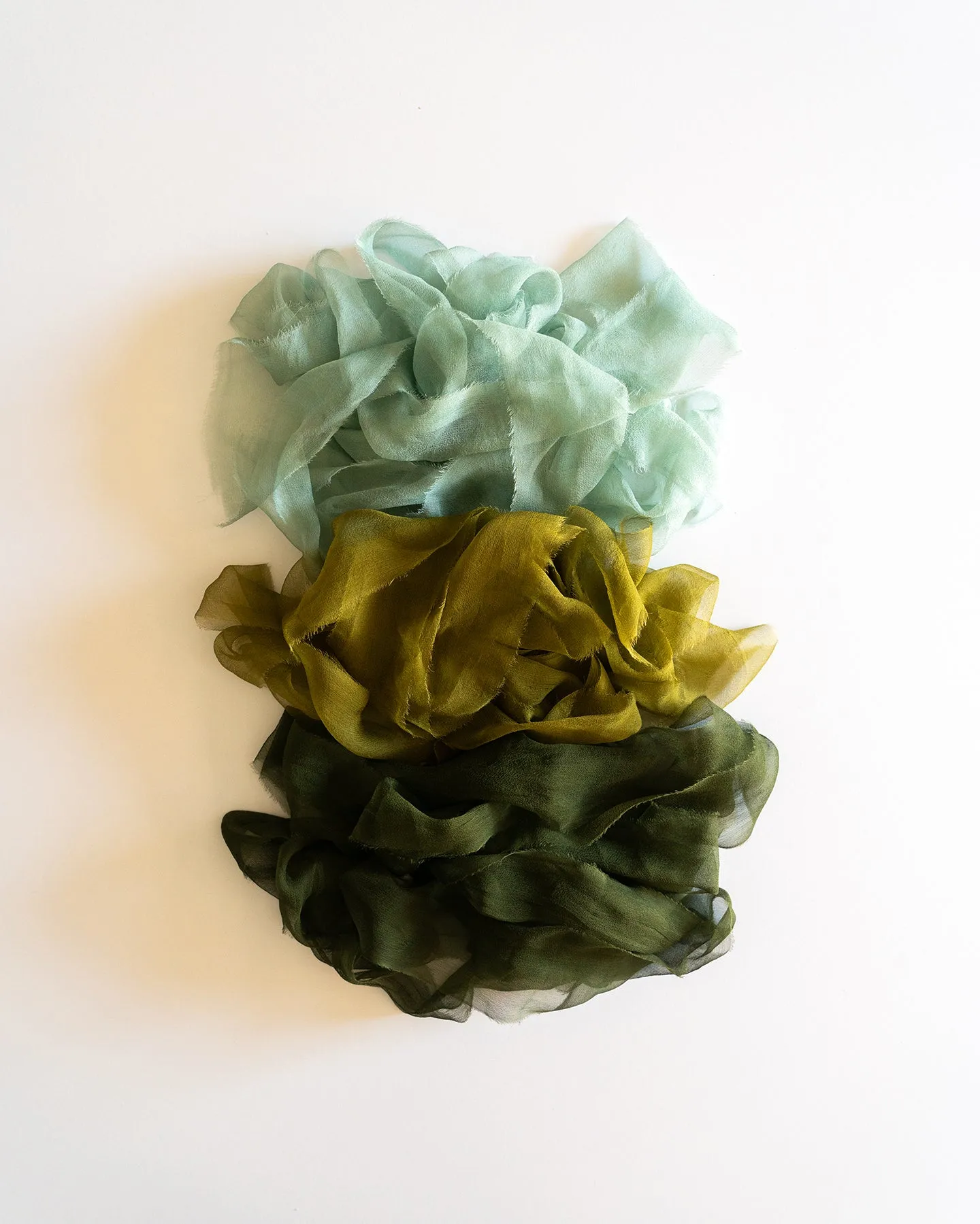 Silk Gossamer Ribbon in Olive
