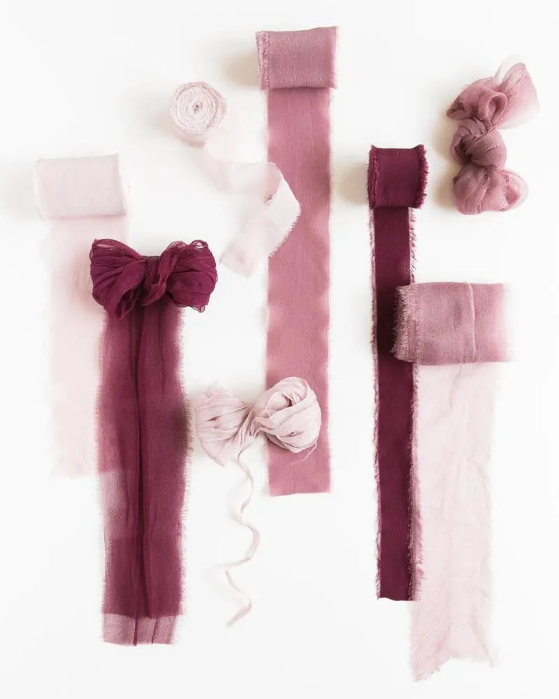 Silk Gossamer Ribbon in Rose